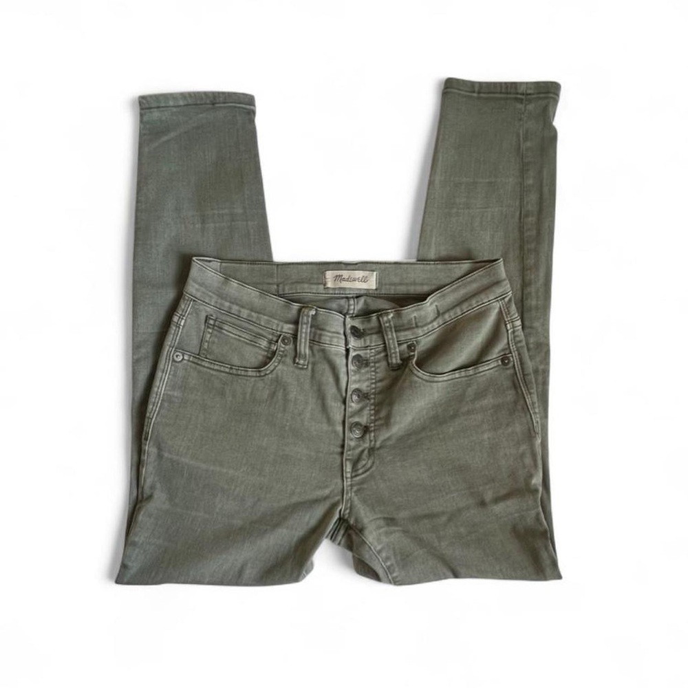 Madewell Faded Green Button Fly Jeans Petite